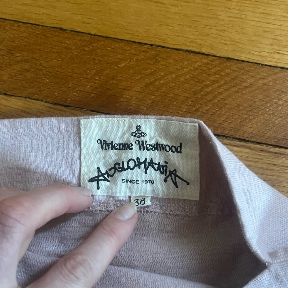 Unique Vivienne Westwood Anglophilia light pink square long sleeve shirt - Picture 3 of 7